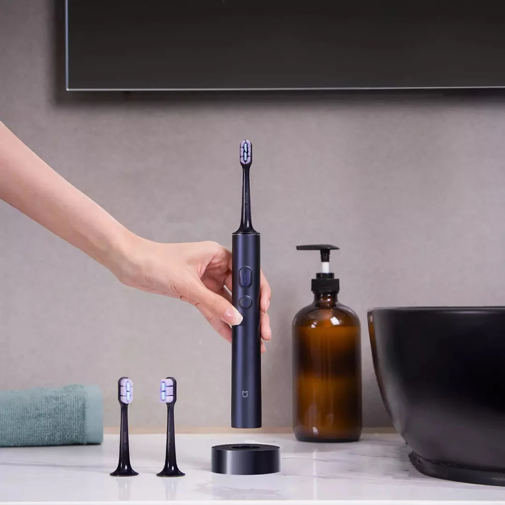 XIAOMI MIJIA T700 Sonic Electric Toothbrush,360° Wireless Charging,3 Modes,Ultrasonic Electric Toothbrushes With 2 Brush Heads 3