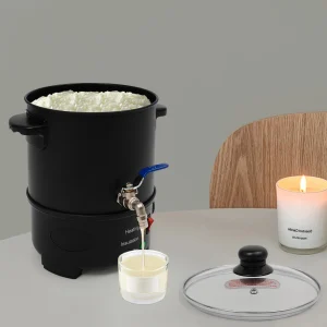 4L Wax Melter for Candle Making 600W Electric Wax Melting Pot with Adjustable Temperature for Soya Wax, Paraffin Wax, Coconut 1