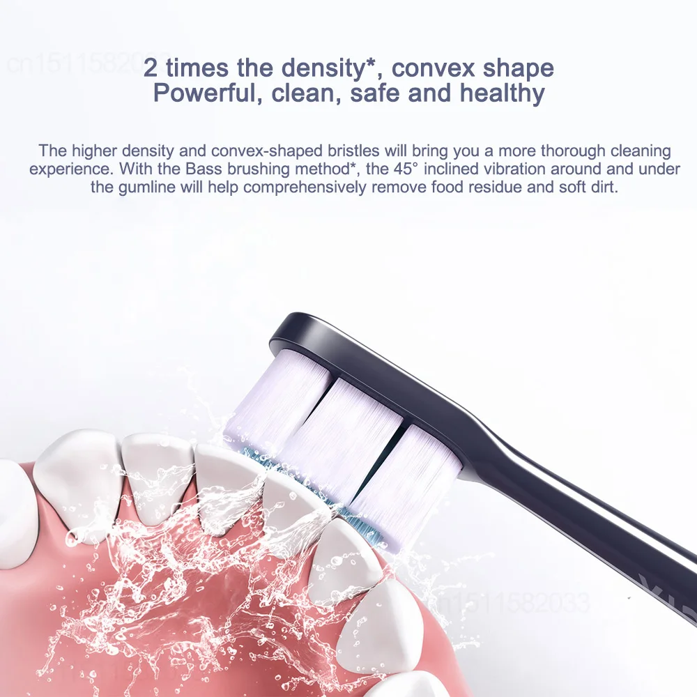 XIAOMI MIJIA T700 Sonic Electric Toothbrush,360° Wireless Charging,3 Modes,Ultrasonic Electric Toothbrushes With 2 Brush Heads 5